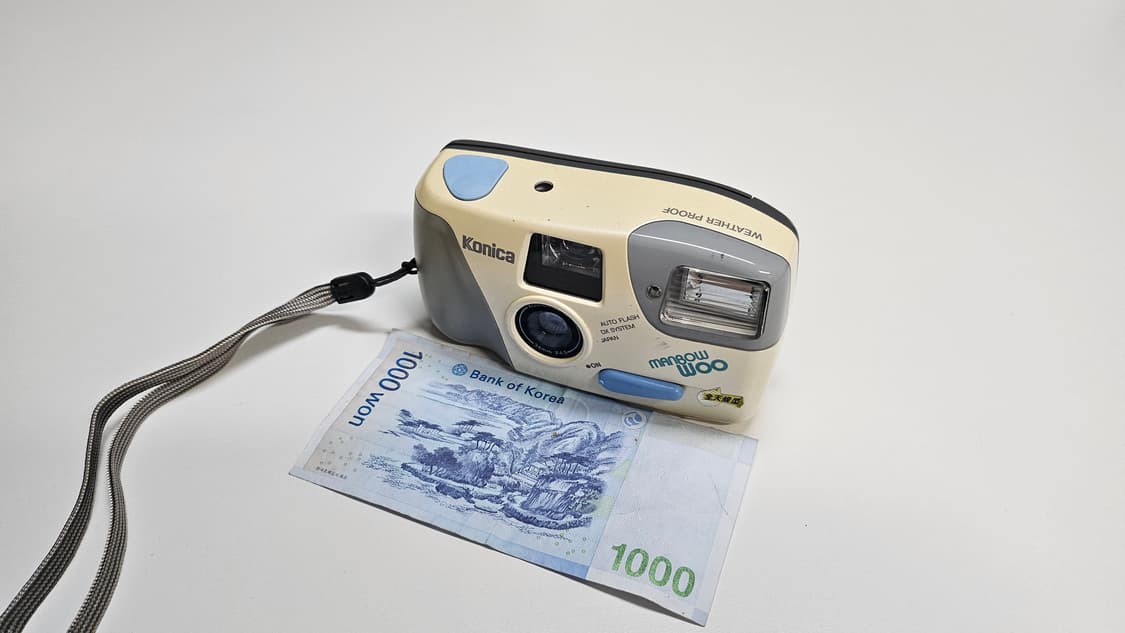 작례O 특별판 코니카 manbow woo 방수 필름카메라 빈티지 필카 상품이미지1