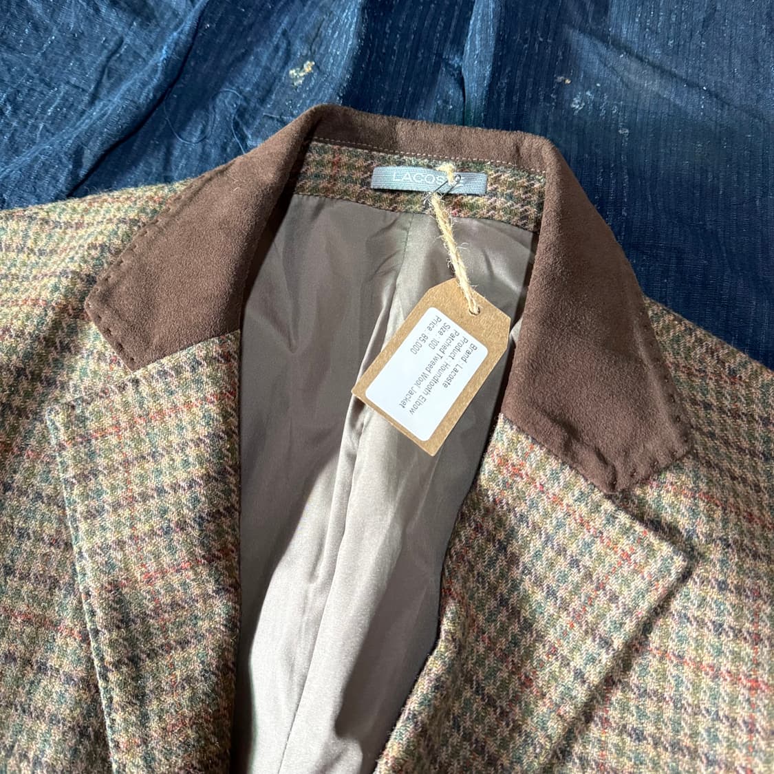 라코스테 건클럽 엘보우 패치 트위드 자켓 100 상품이미지2