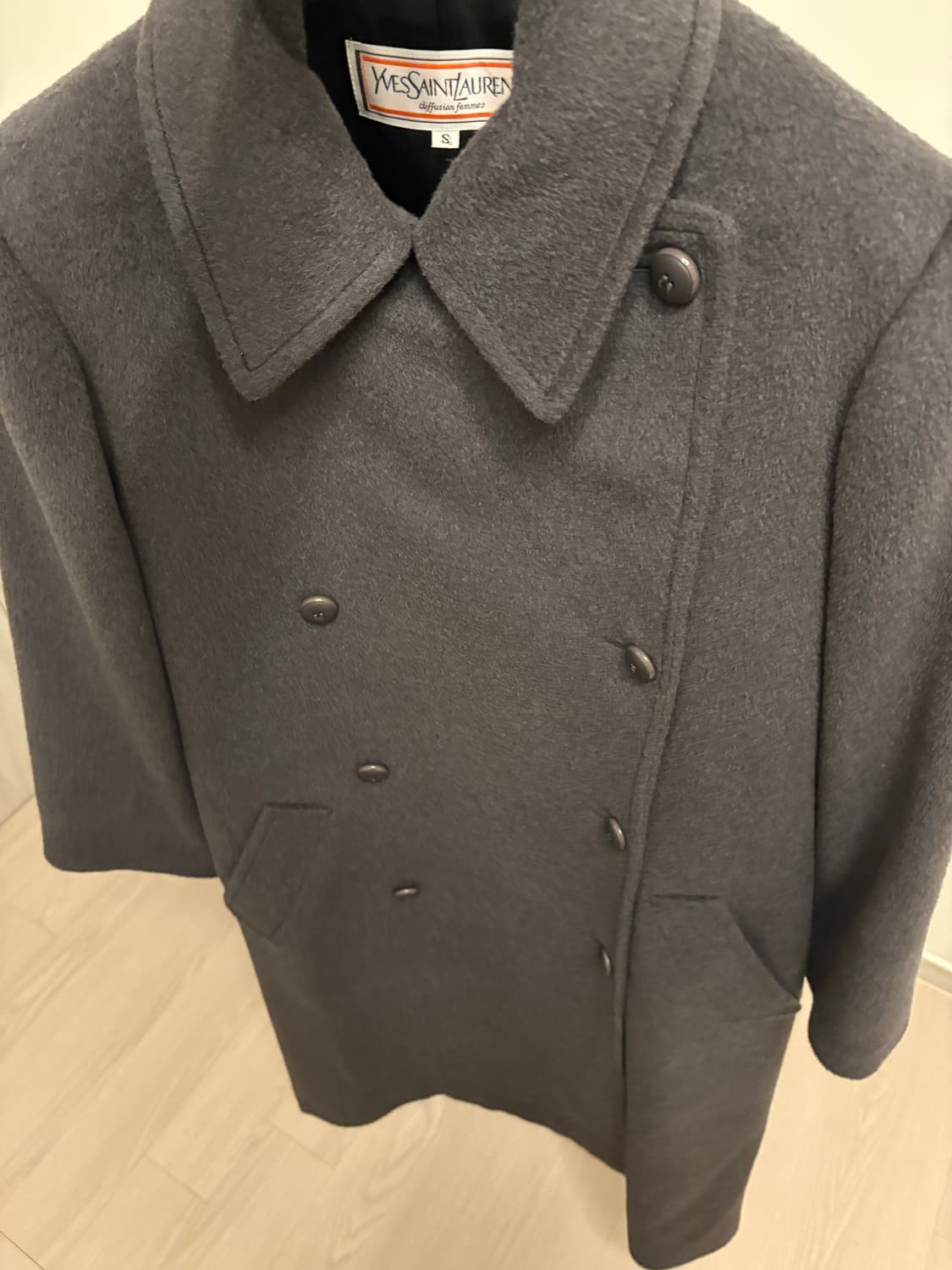 생로랑 울 더블 코트 상품이미지1