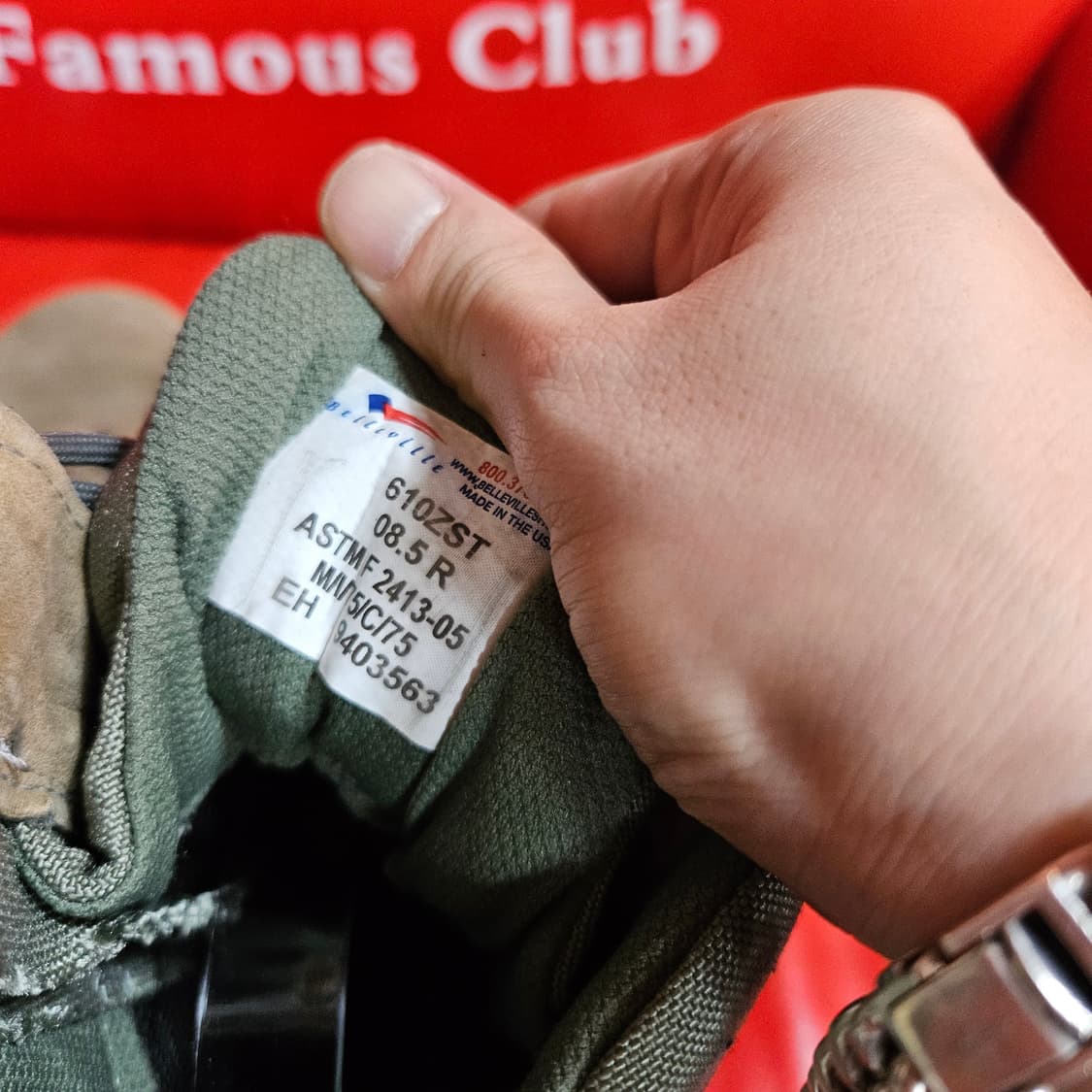 베르빌(Belleville) in USA 미군 컴벳 부츠 260-265 상품이미지9