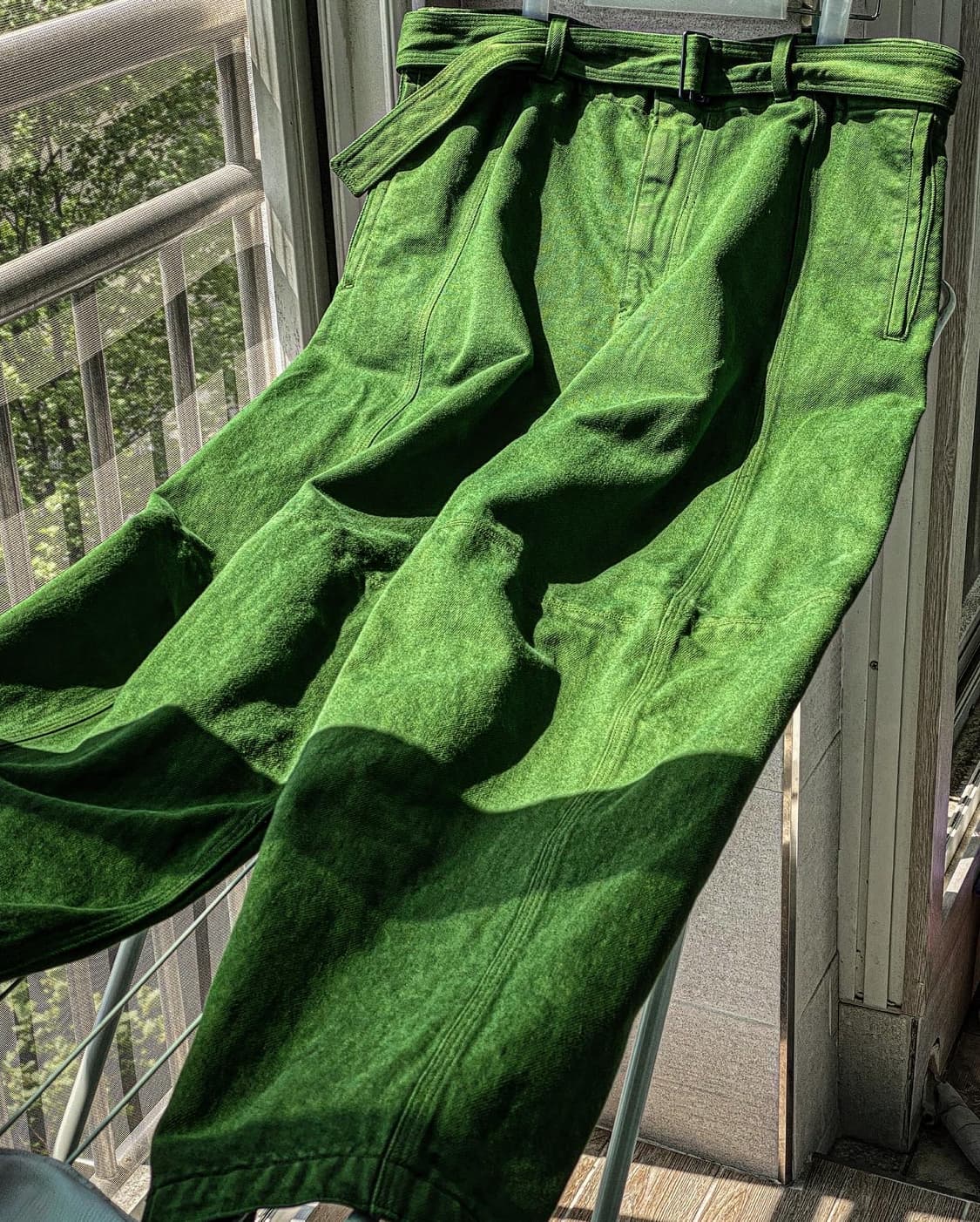 누마레 22FW EE 네오 스티치 셋업 그린 M, S 상품이미지5