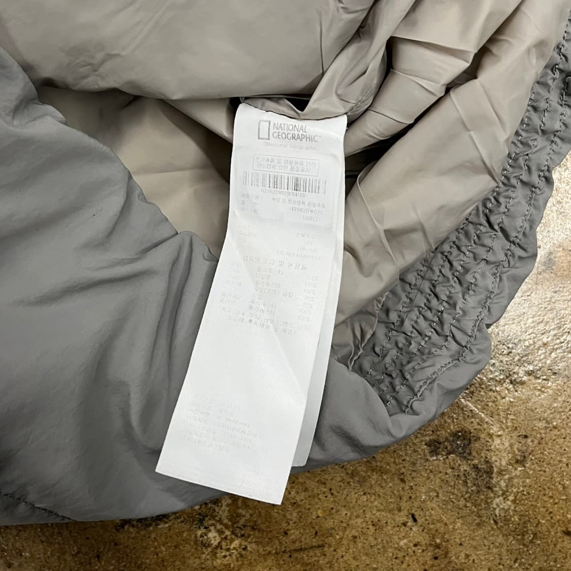 [정품/L] 내셔널지오그래픽 패딩 자켓 그레이 b19 상품이미지6