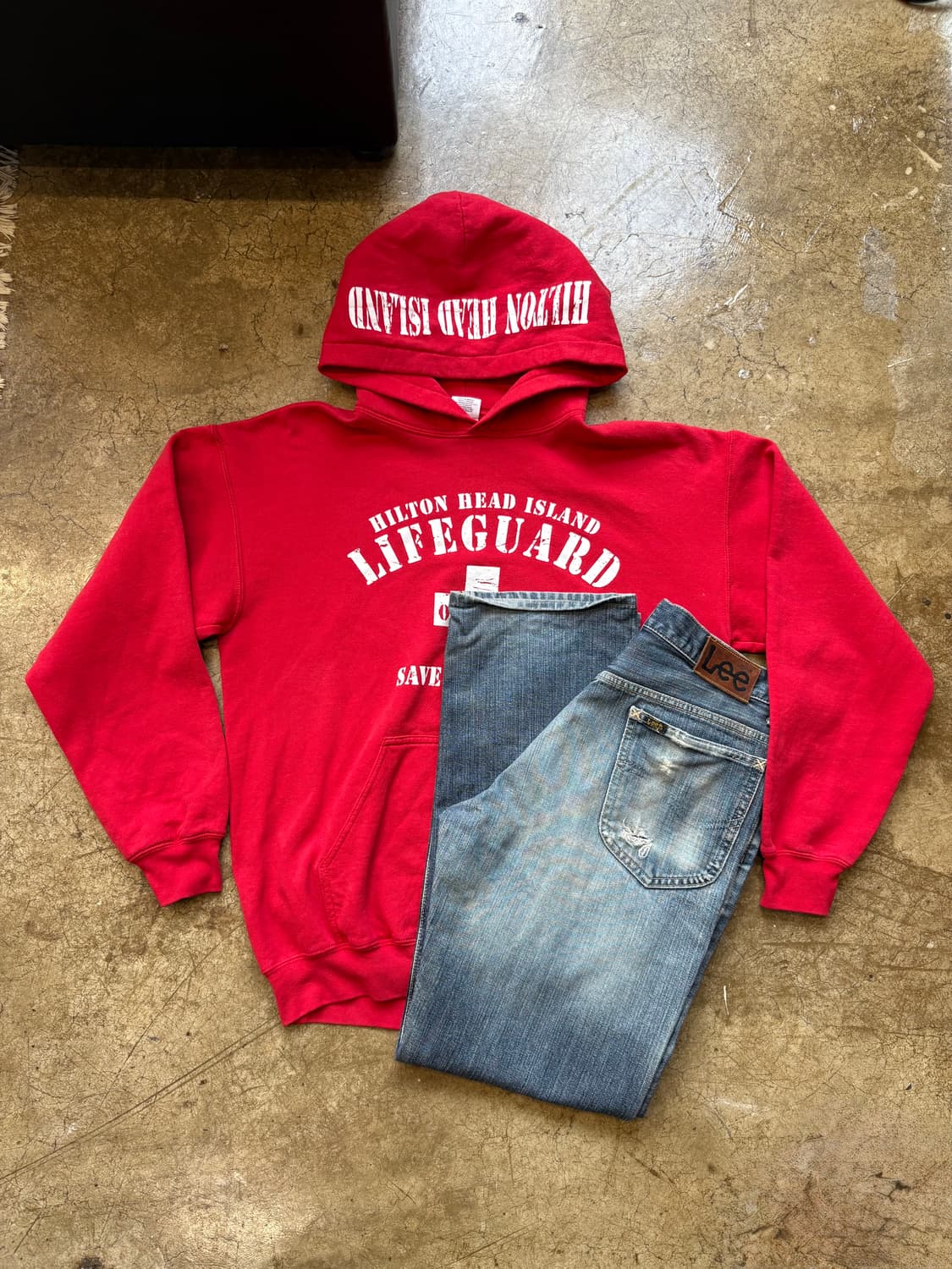 Gildan 크랙 프린팅 빈티지 스웻 후디 상품이미지2