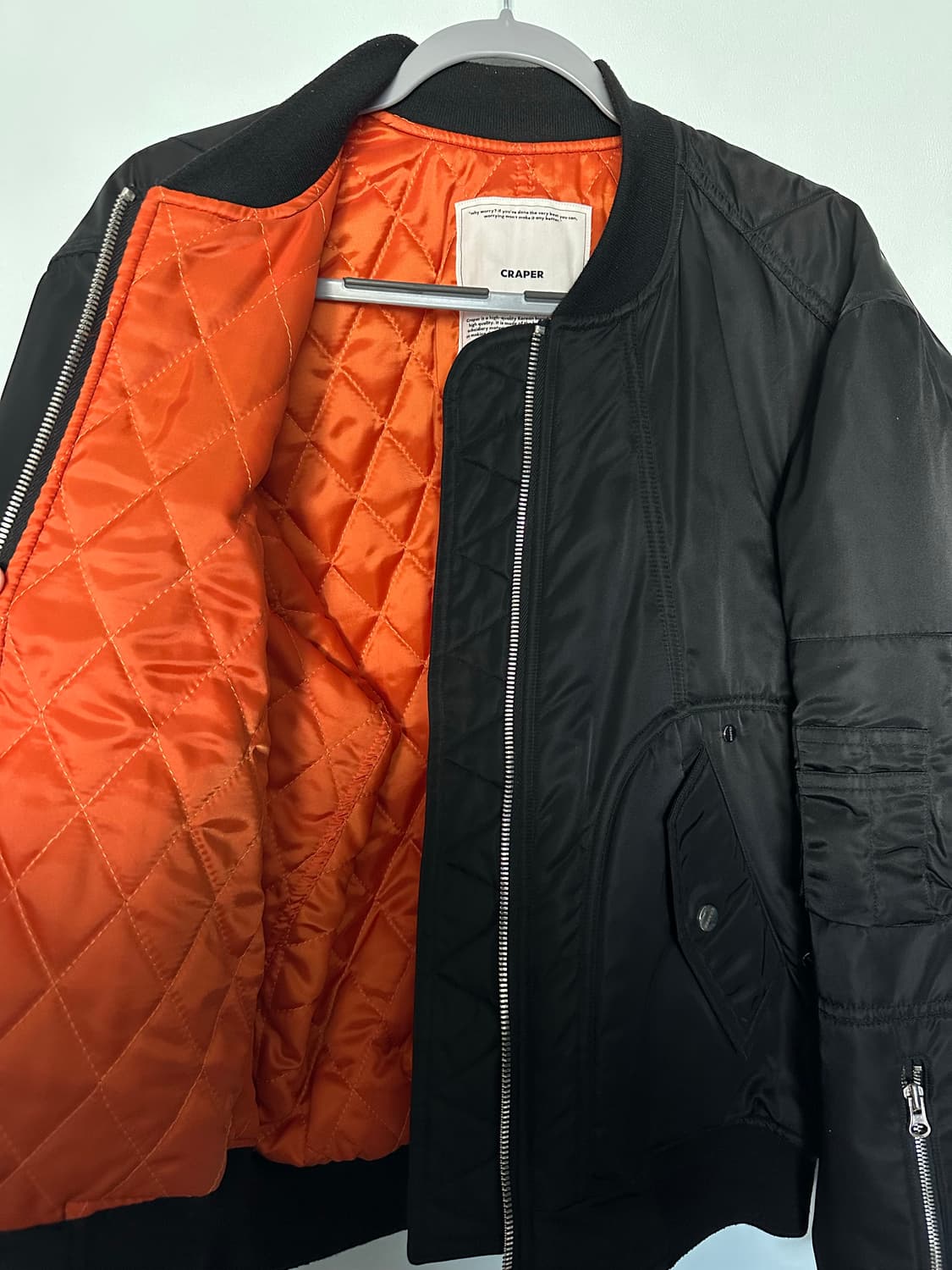 1사이즈) 크레이퍼 봄버 ma1 블랙 상품이미지4