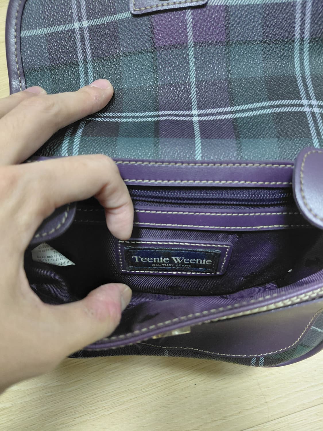 티니위니 퍼플 체크 마녀 갸루 크로스백 상품이미지4