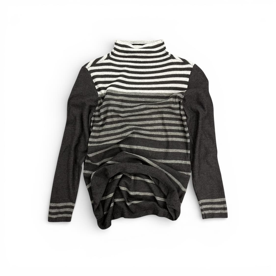 Brown Stripe High Neck Wool Top 상품이미지1