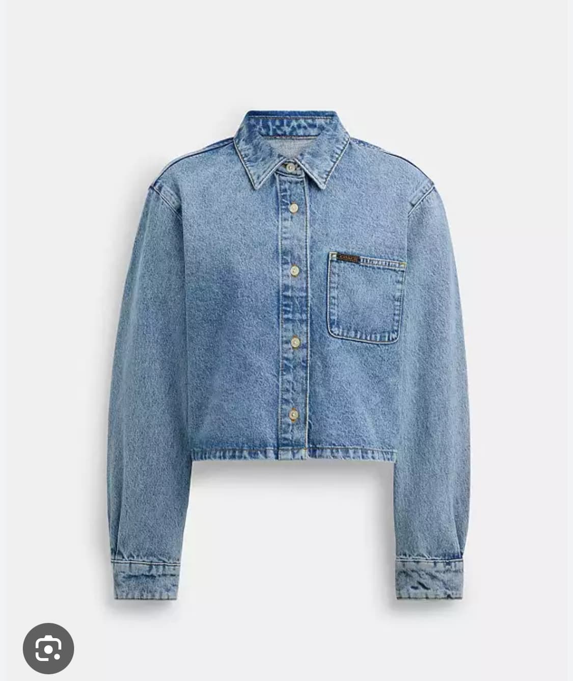 코치 크롭 데님 셔츠 새상품 상품이미지3