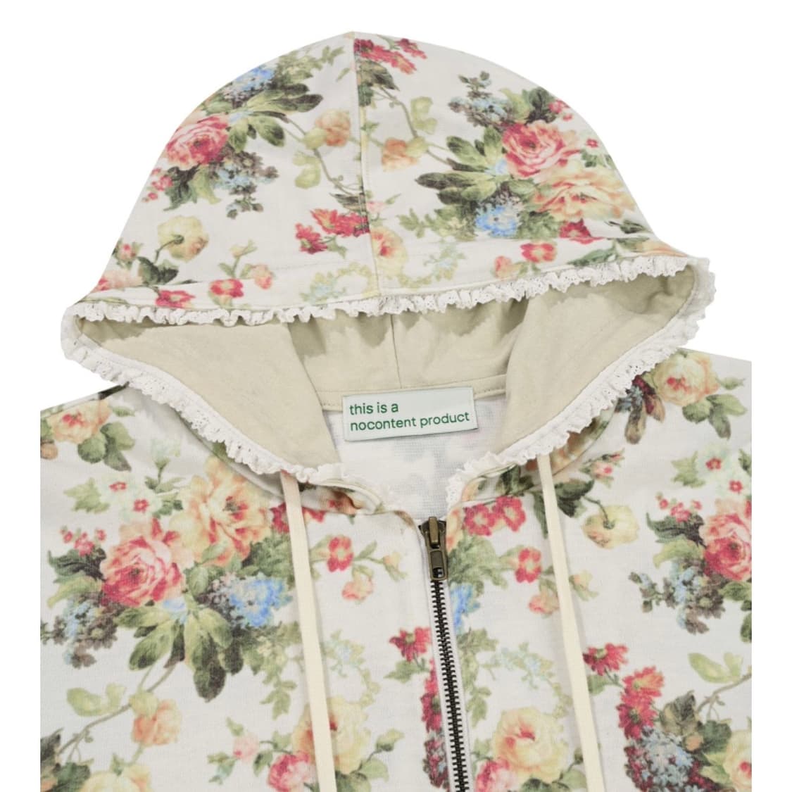 노컨텐츠 Flower Lace Zip-up _ ivory 상품이미지3