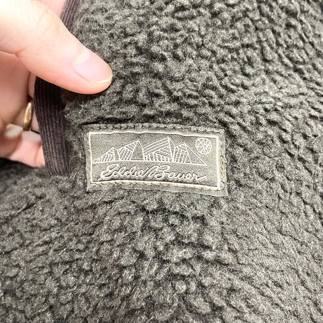 에디바우어 브라운 롱 쉐르파 플리스 집업 자켓 여성M 상품이미지3