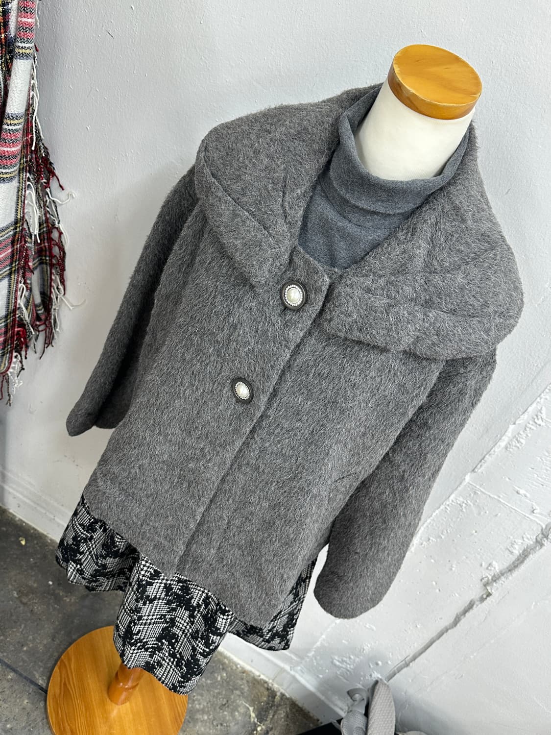 ♟️쇼콜라의 반코트 코디세트♟️고딕 버튼 블랙 마계 지뢰계 고스로리 히메 상품이미지6