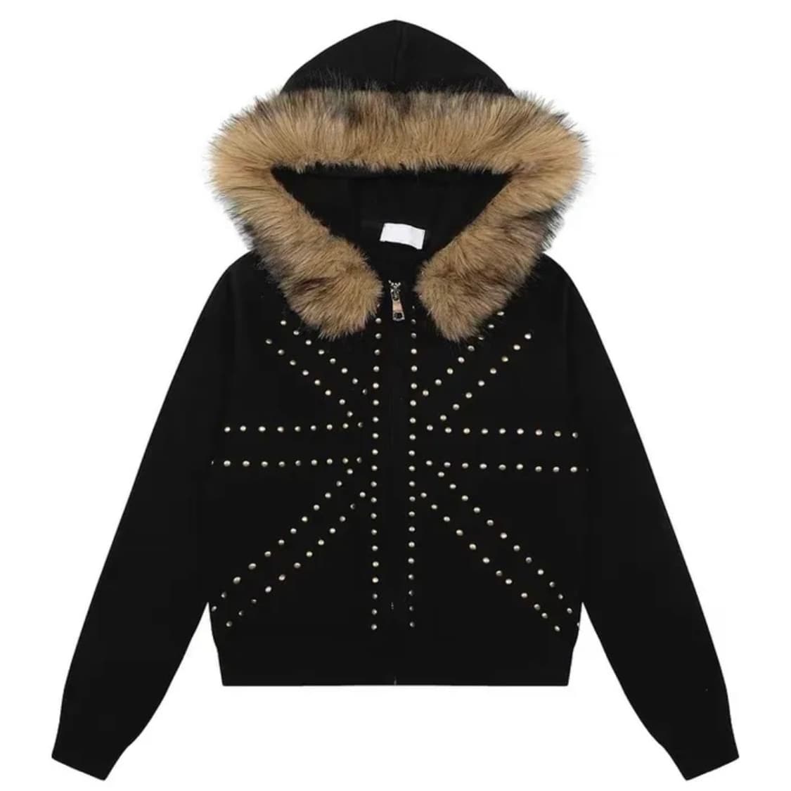 빈티지 퍼 후드집업 상품이미지1