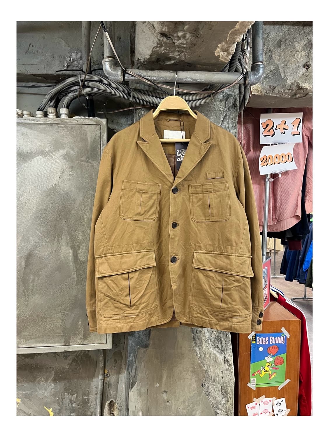 비슬로우 스탠다드 코튼 워크 자켓 베이지 L #csz3162 상품이미지1