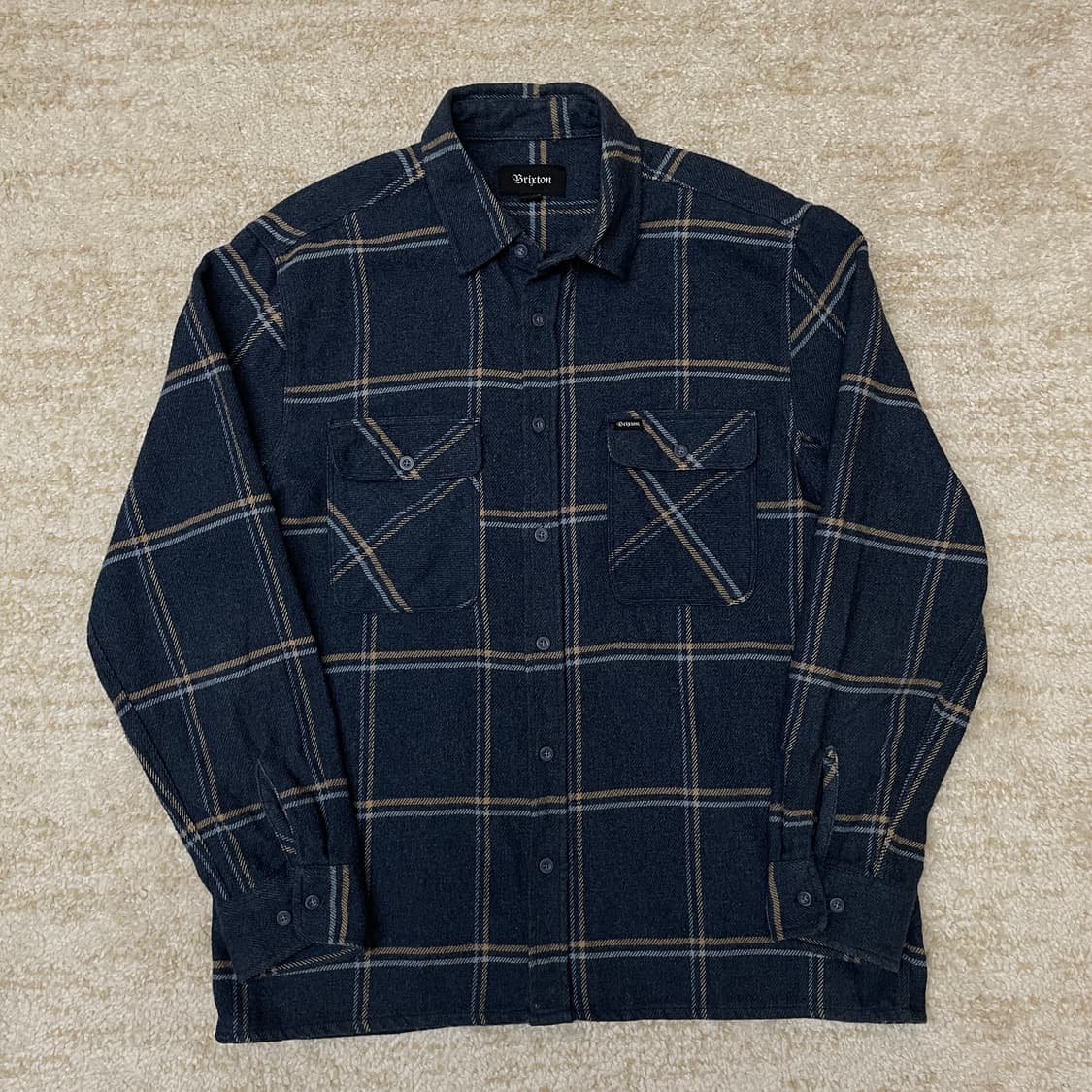[M] 브릭스톤 플란넬 긴팔 셔츠 블루 체크 셔츠   상품이미지1