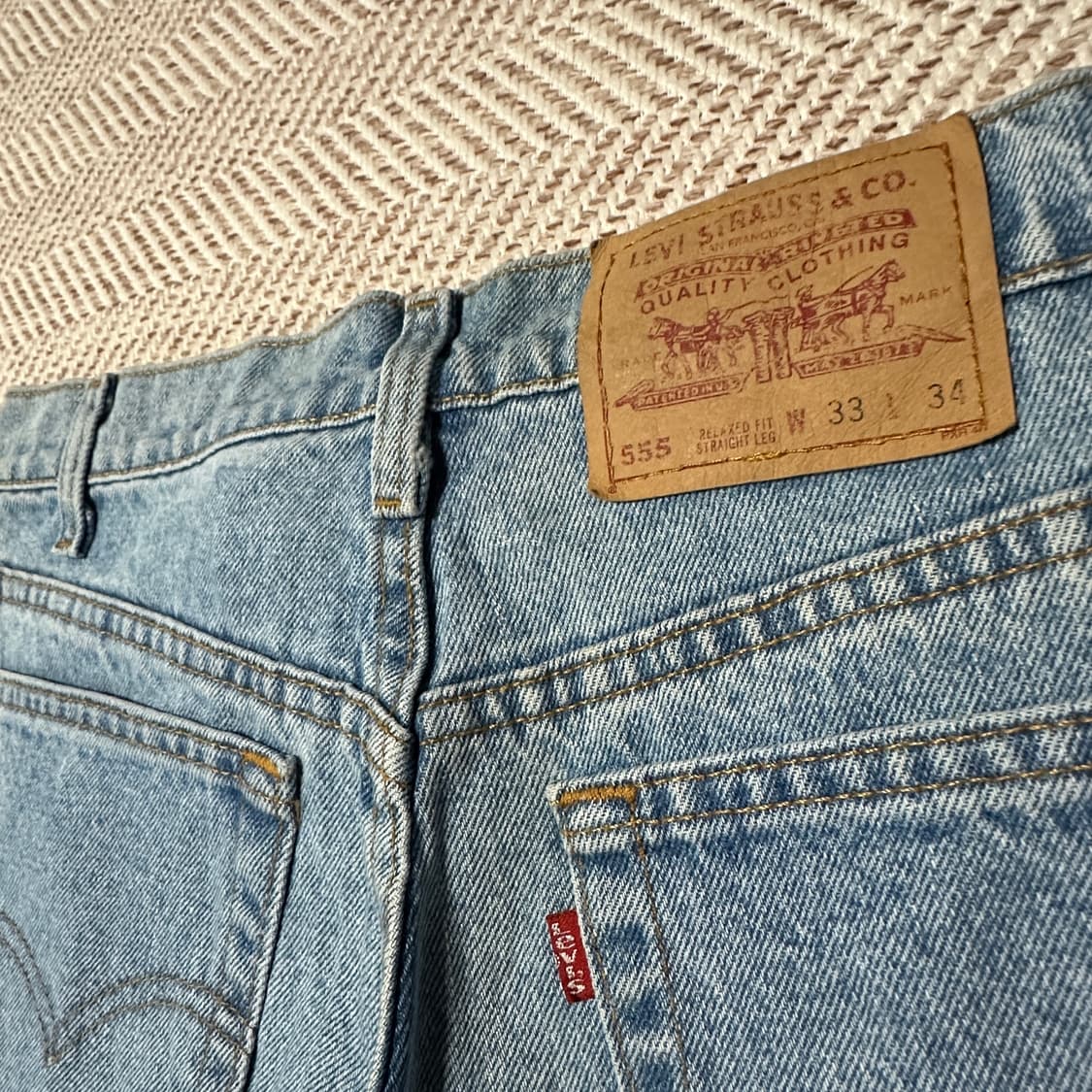 LEVI'S 555 90's usa made denim jeans 상품이미지3