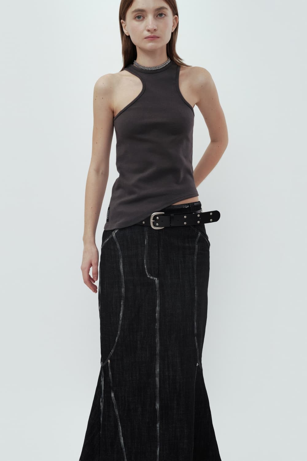 Cerric 세릭 TWO RING RIVET BELT BLACK 상품이미지5