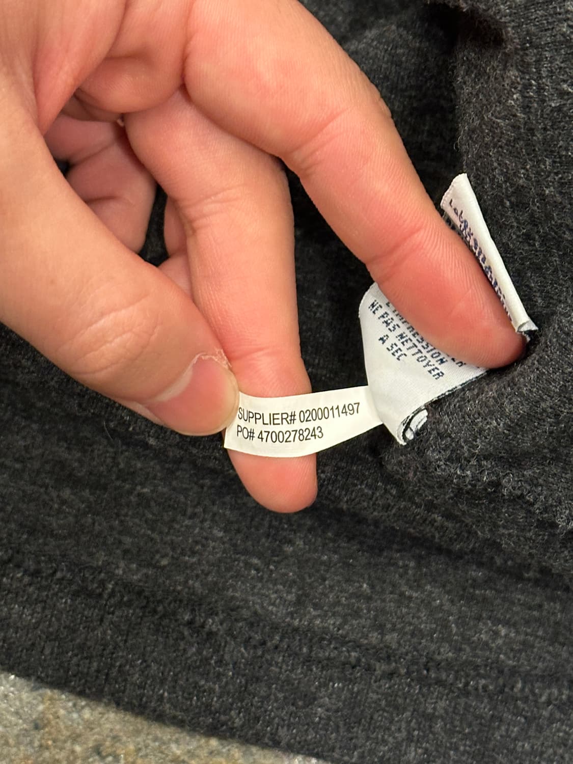 폴로 랄프로렌 하프집업 차콜 XL 상품이미지7