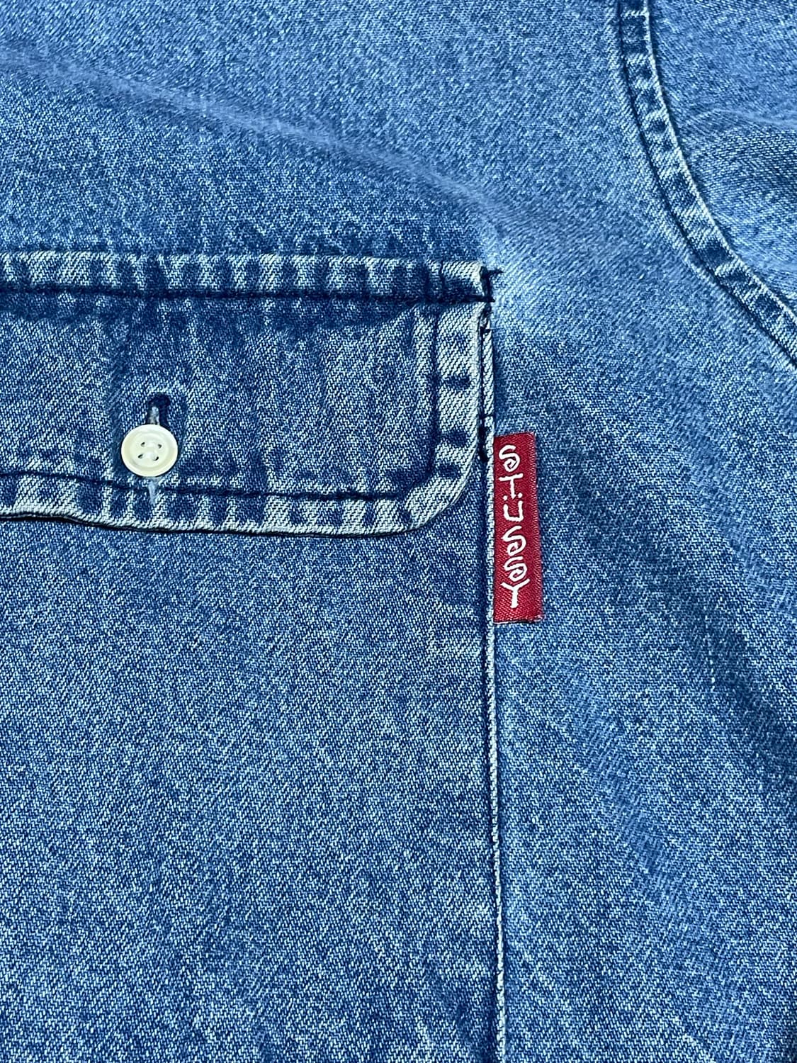 🕑80s stussy denim shirt 상품이미지4