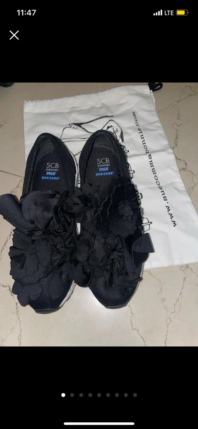 슈콤마보니 전지현 스니커즈 블랙 240 - 플라워밤 스니커즈 슬립온 상품이미지2