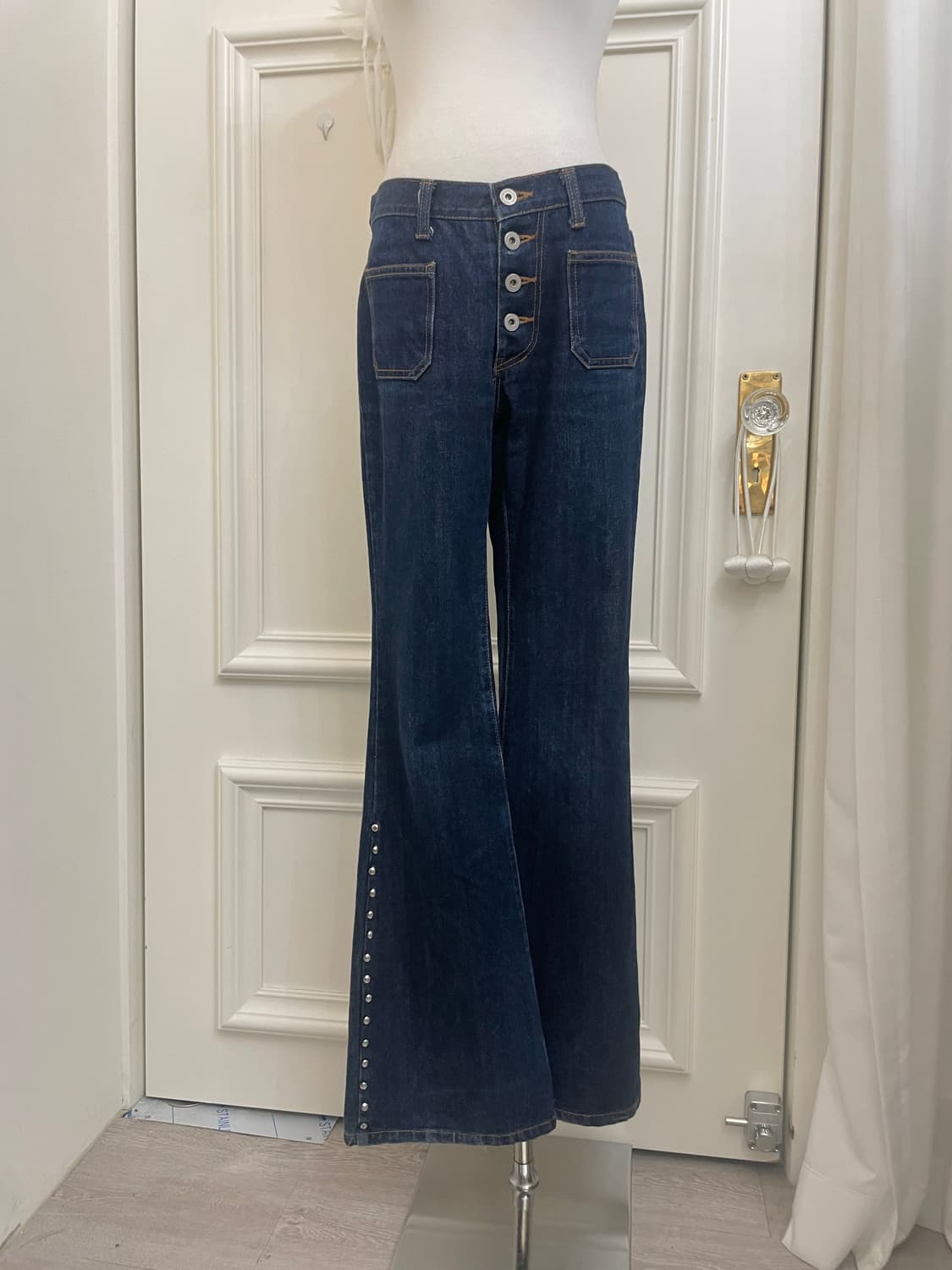 blue denim pocket high-waist pants 상품이미지1