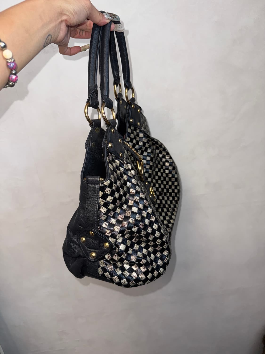 Black diamond checkerboard buckle 숄더백 상품이미지3