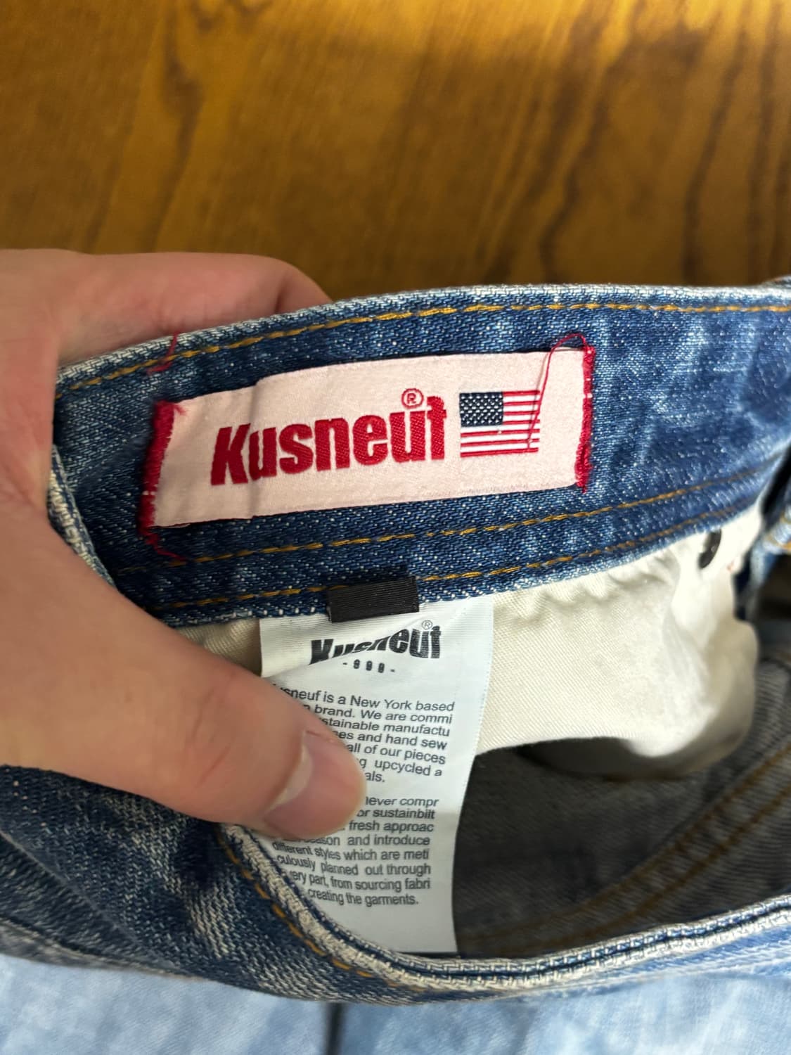 쿠스너프 하트 사시코 데님 팬츠 상품이미지3