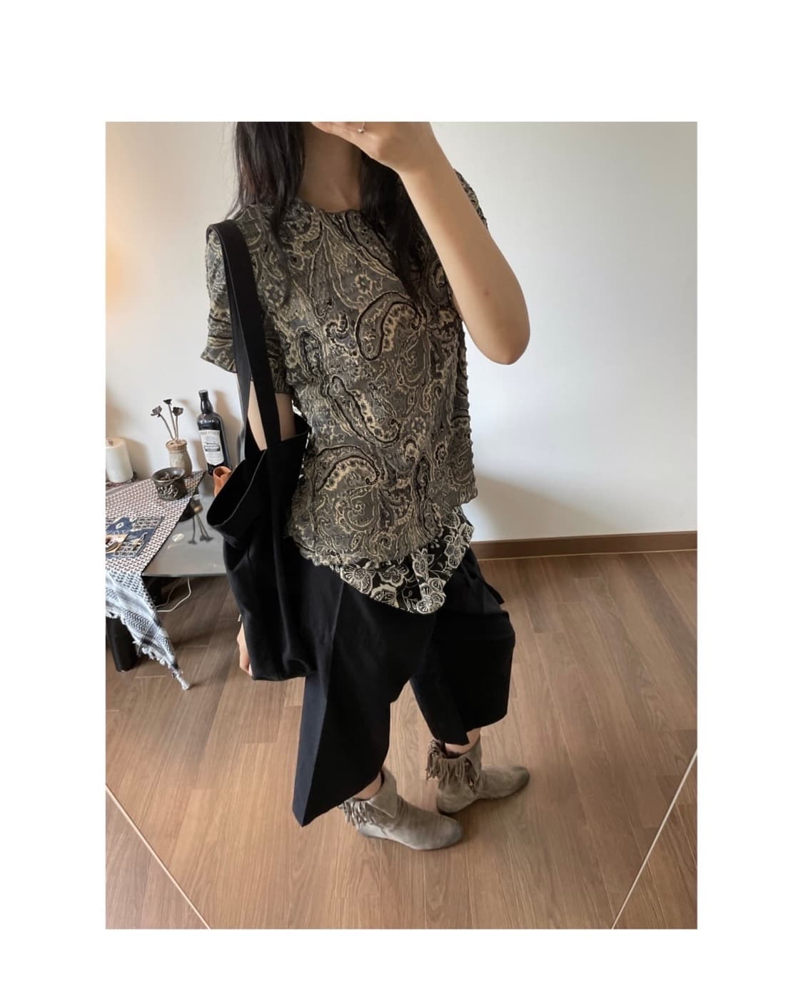 patterned wrinkle top 상품이미지6