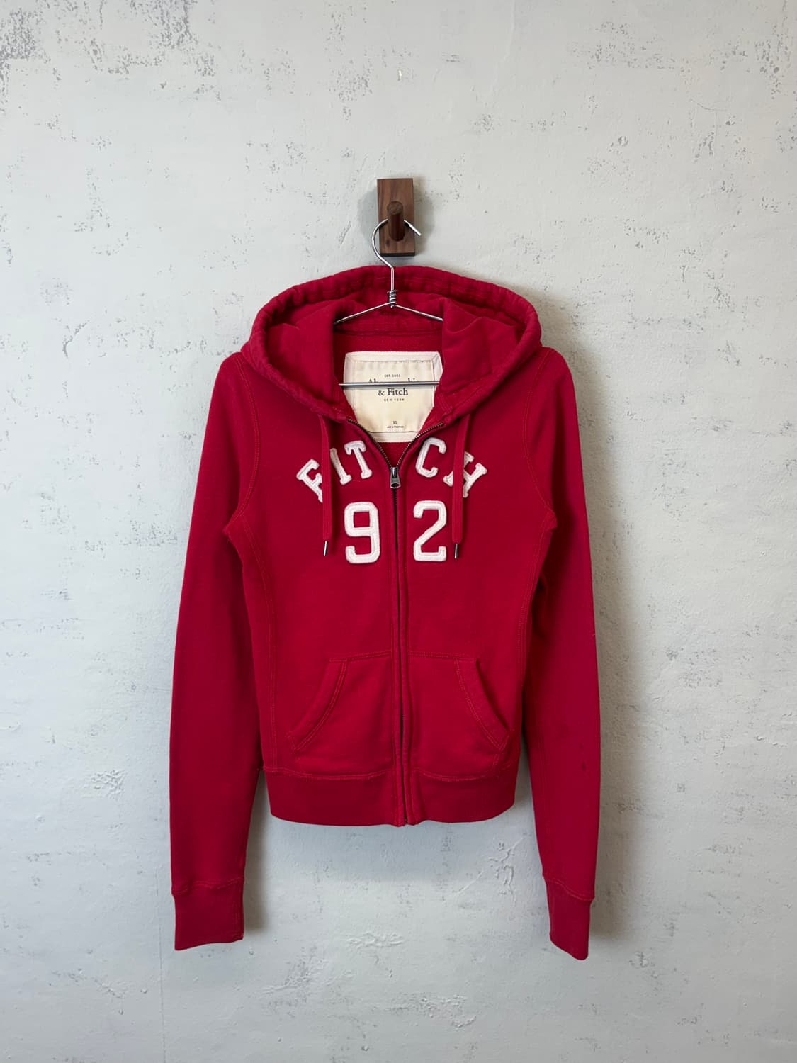 아베크롬비 빈티지 후드집업 레드 상품이미지1