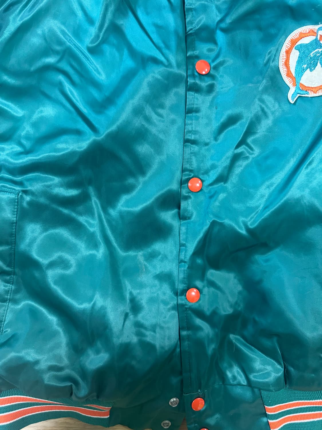 chalk line 마이애미 돌핀스 바시티 자켓 xl 상품이미지4