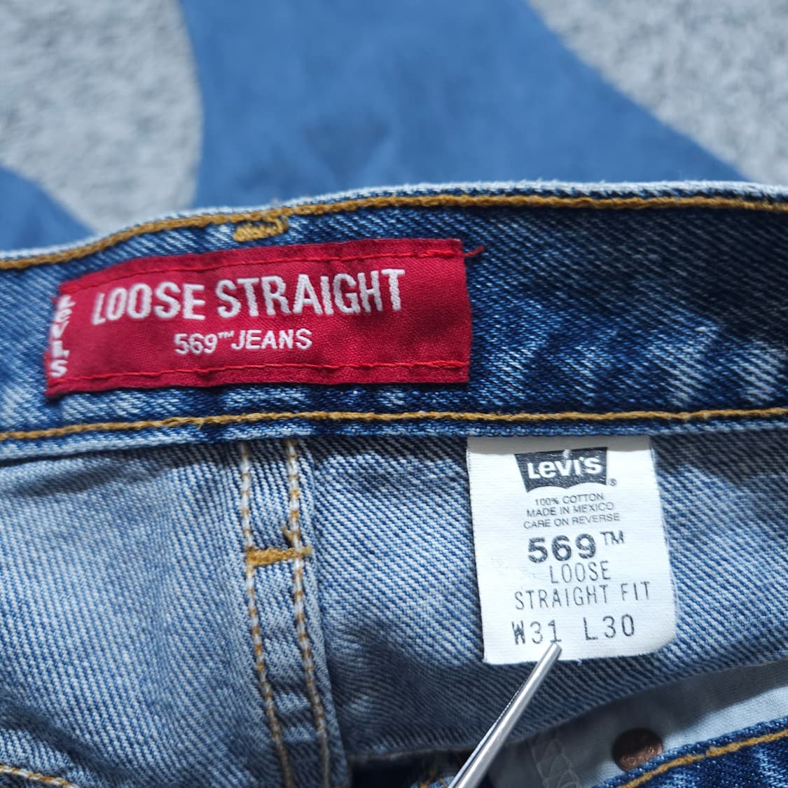 리바이스569) 허리29-30 남자 와이드핏청바지 / 왕눈이샵 상품이미지9
