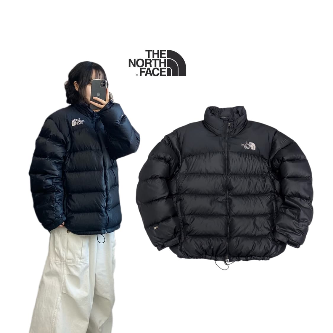 노스페이스 700 눕시 푸퍼 구스다운 패딩 블랙 상품이미지1