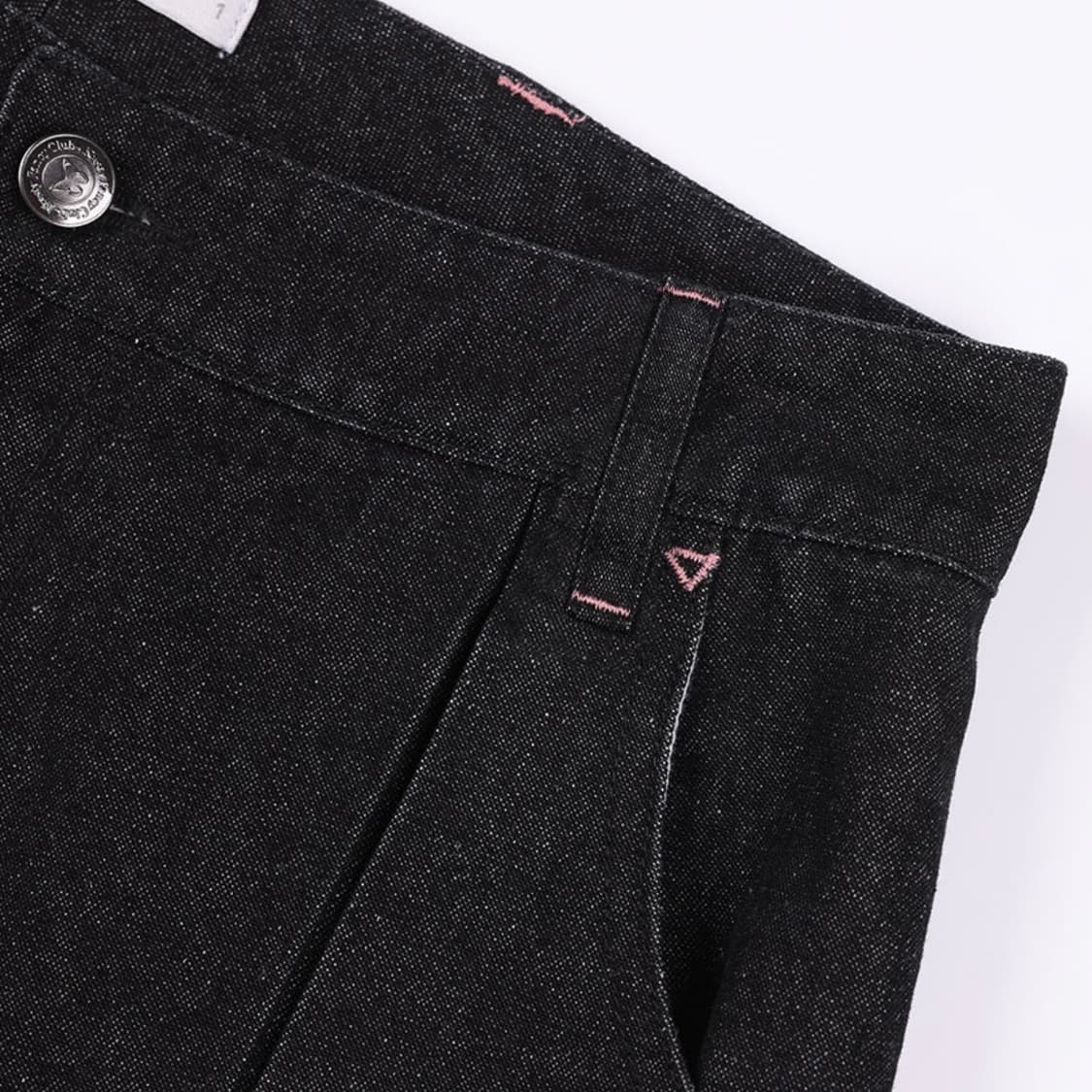 팬시클럽 프론트 핀턱 와이드 데님 팬츠 상품이미지5