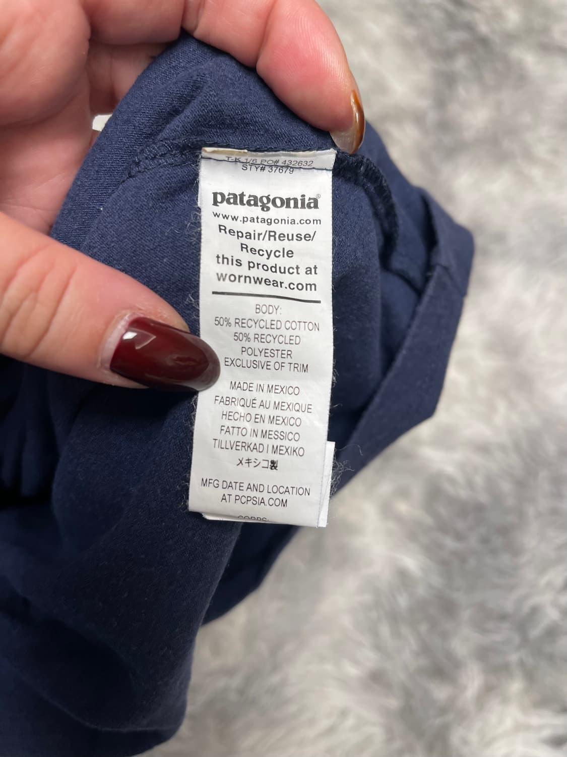 빈티지 파타고니아 긴팔 티셔츠 네이비 상품이미지3