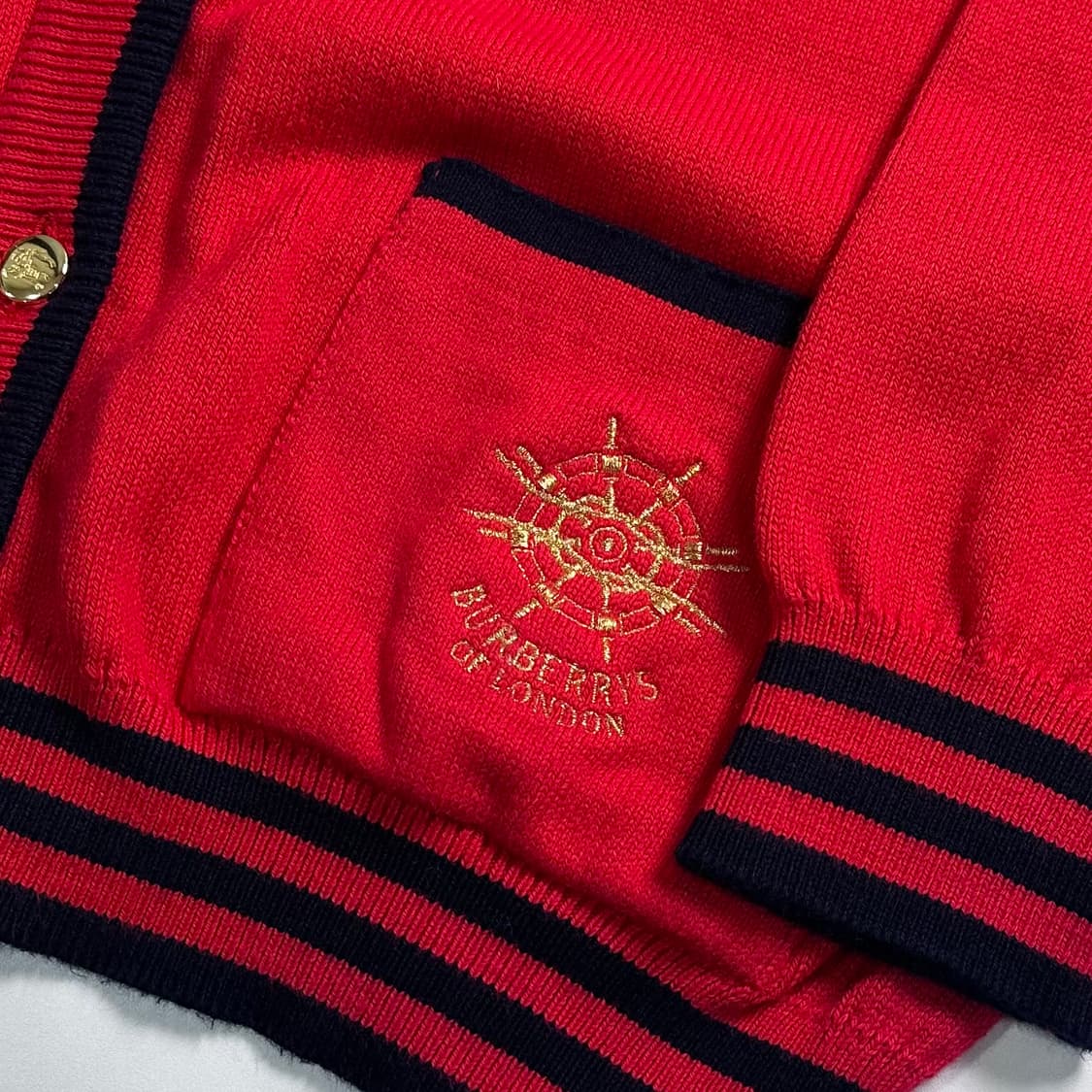 90s 버버리 금장 가디건   상품이미지3