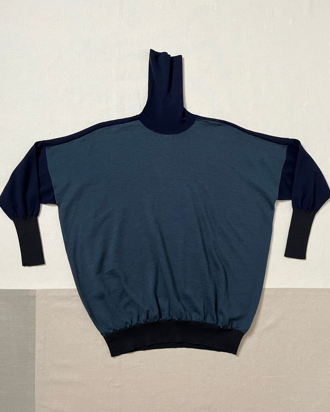 마르지엘라 mm6 컬러블록 터틀넥 니트 margiela 하이넥 상품이미지1