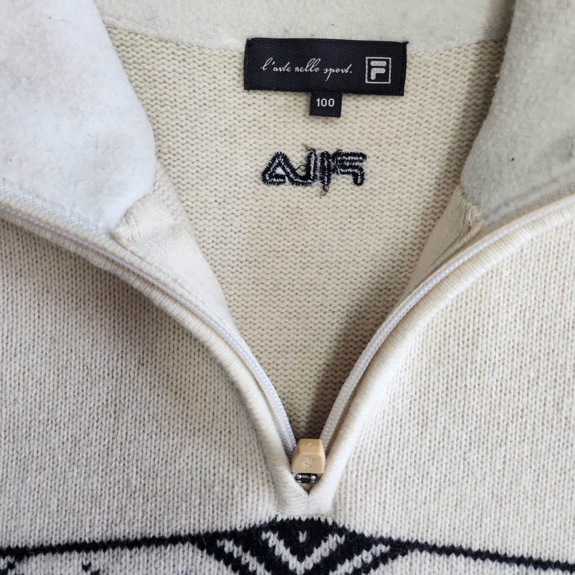 휠라 니트 집업 상품이미지2