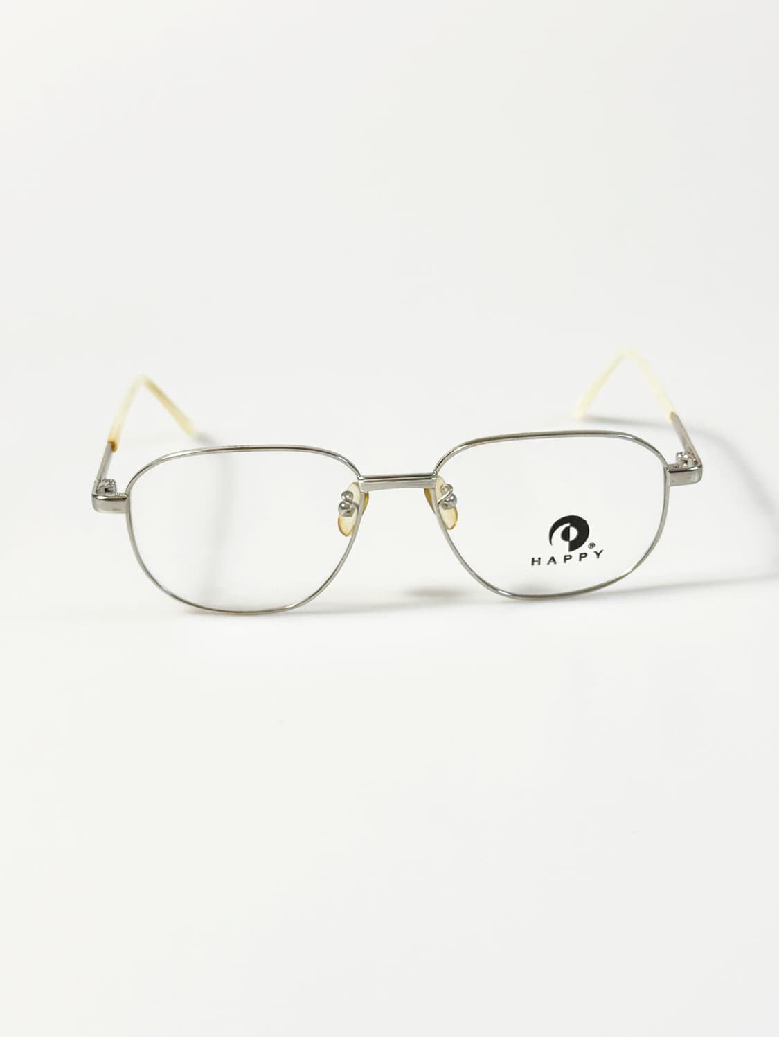 90s HAPPY 실버 메탈 슬림 스퀘어 빈티지 안경 상품이미지1