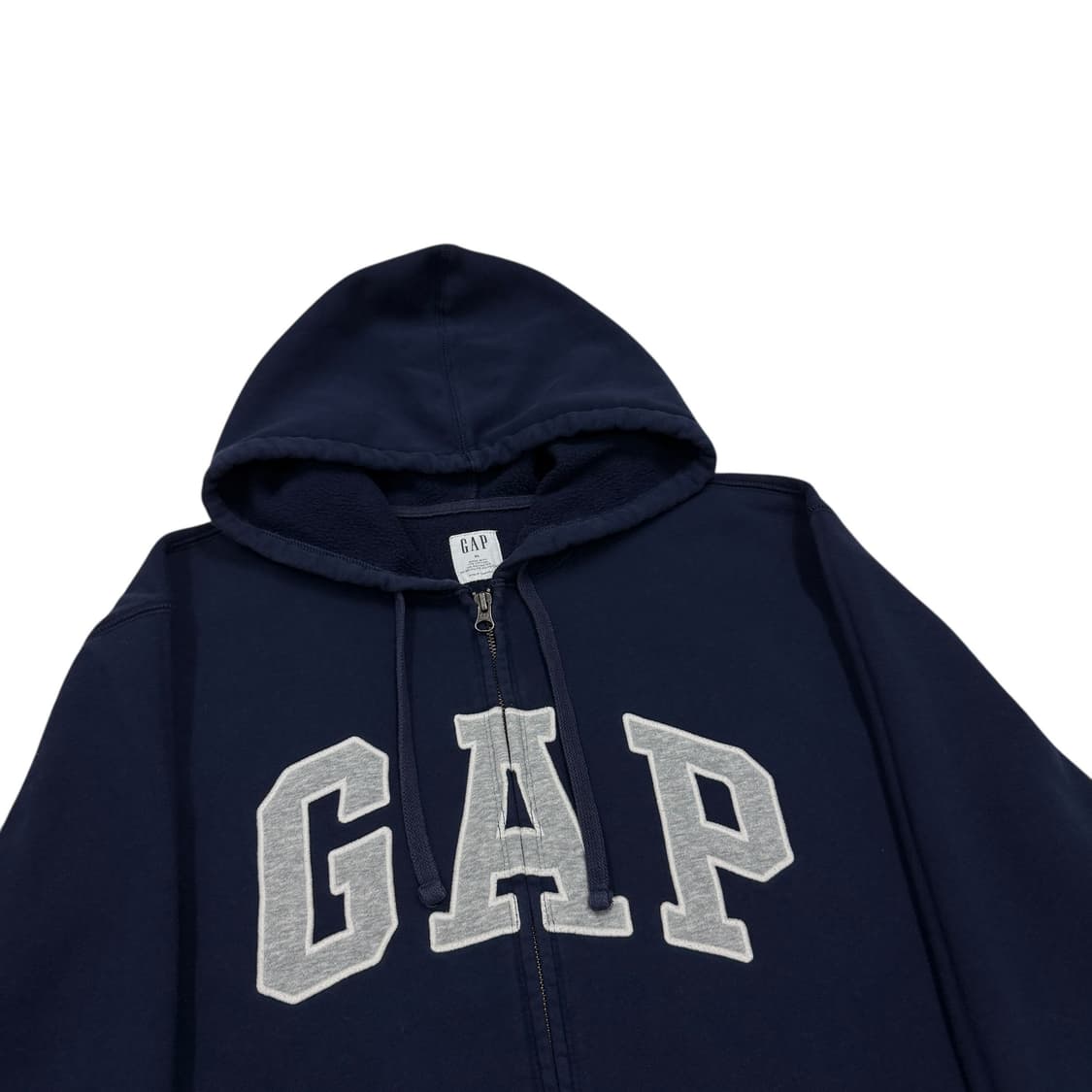 GAP 빈티지 스펠로고 기모 후드집업 자켓 네이비 XL 상품이미지2