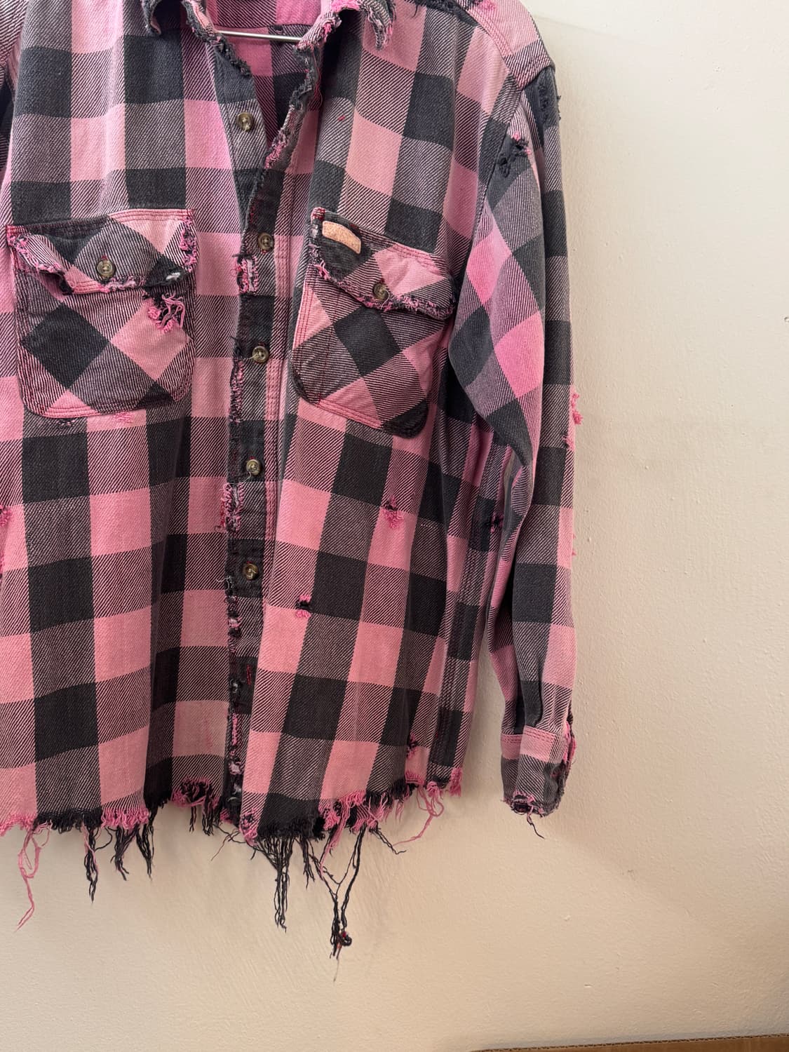 Hard faded 00s flannel button up shirt 상품이미지5