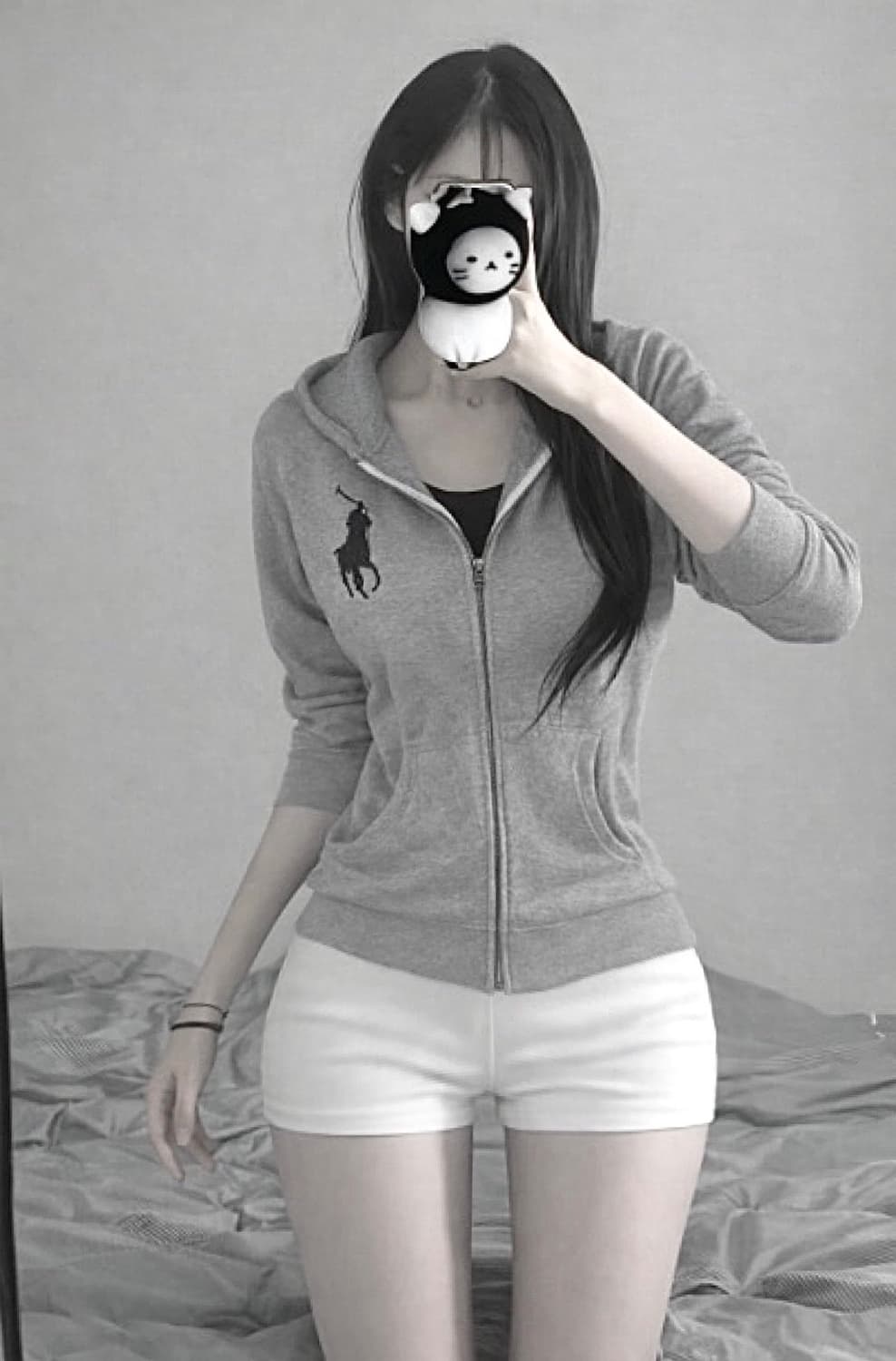 빅포니 그레이 후드집업 상품이미지1