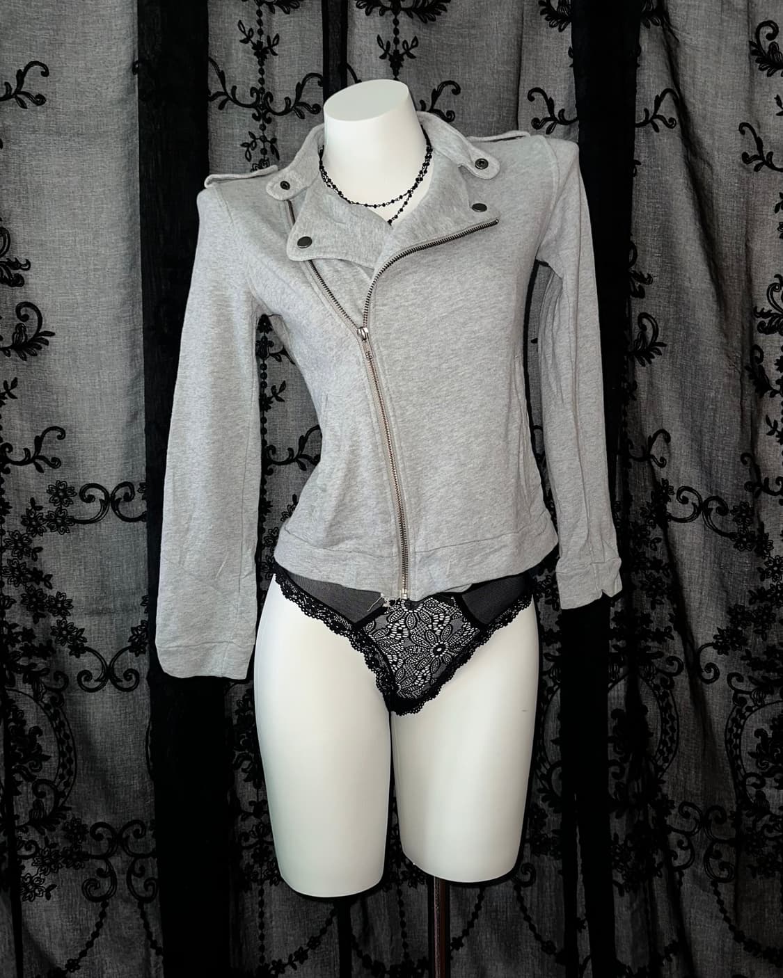 Grey cotton jacket 상품이미지1