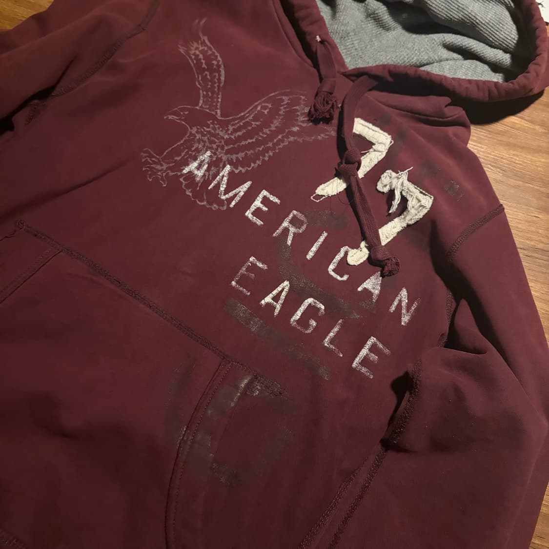 00S American eagle 프린트 그런지 후드티 상품이미지5