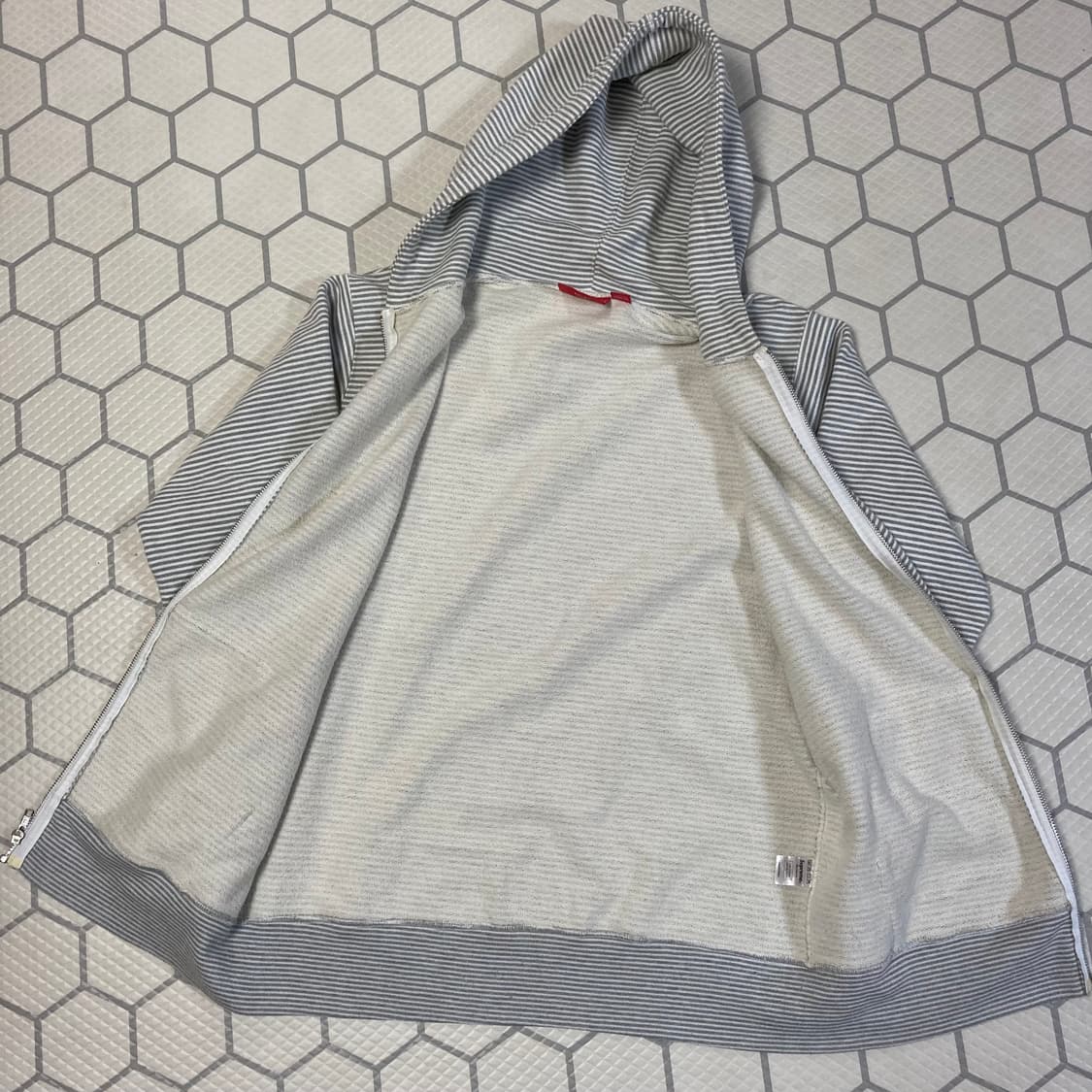 (L) 슈프림 10SS 스트라이프 스웻 후드집업 상품이미지6