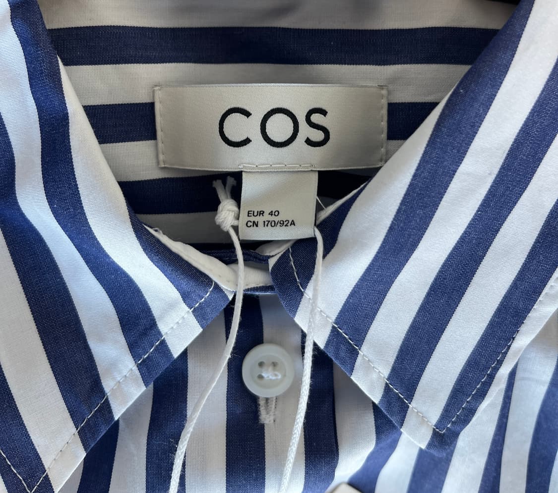 코스 스트라이프 롱 셔츠 블루/화이트 40 상품이미지3