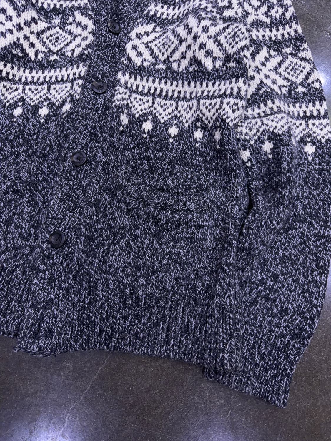 아메리칸이글 페어아일 스노우 플레이크 숄 카라 스웨터 가디건 S 상품이미지7