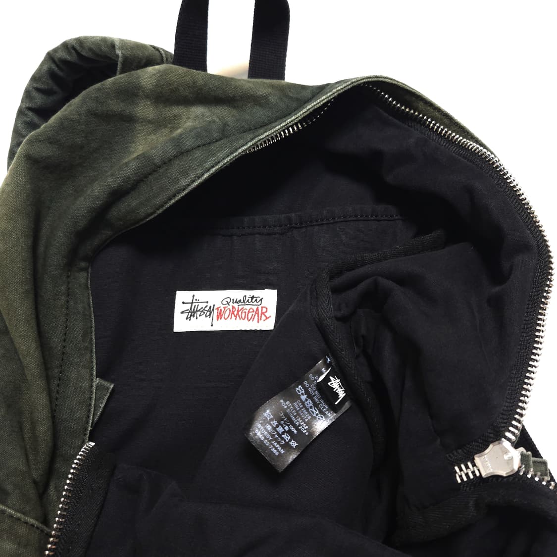 스투시 Stussy 워시드 캔버스 백팩 그린 상품이미지7