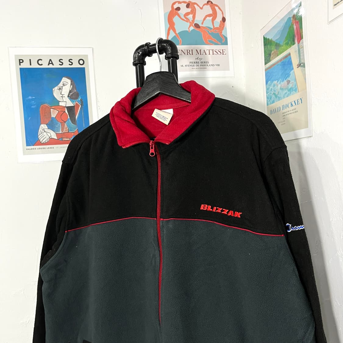 챔피온 올드스쿨 로고 후리스 집업 상품이미지3