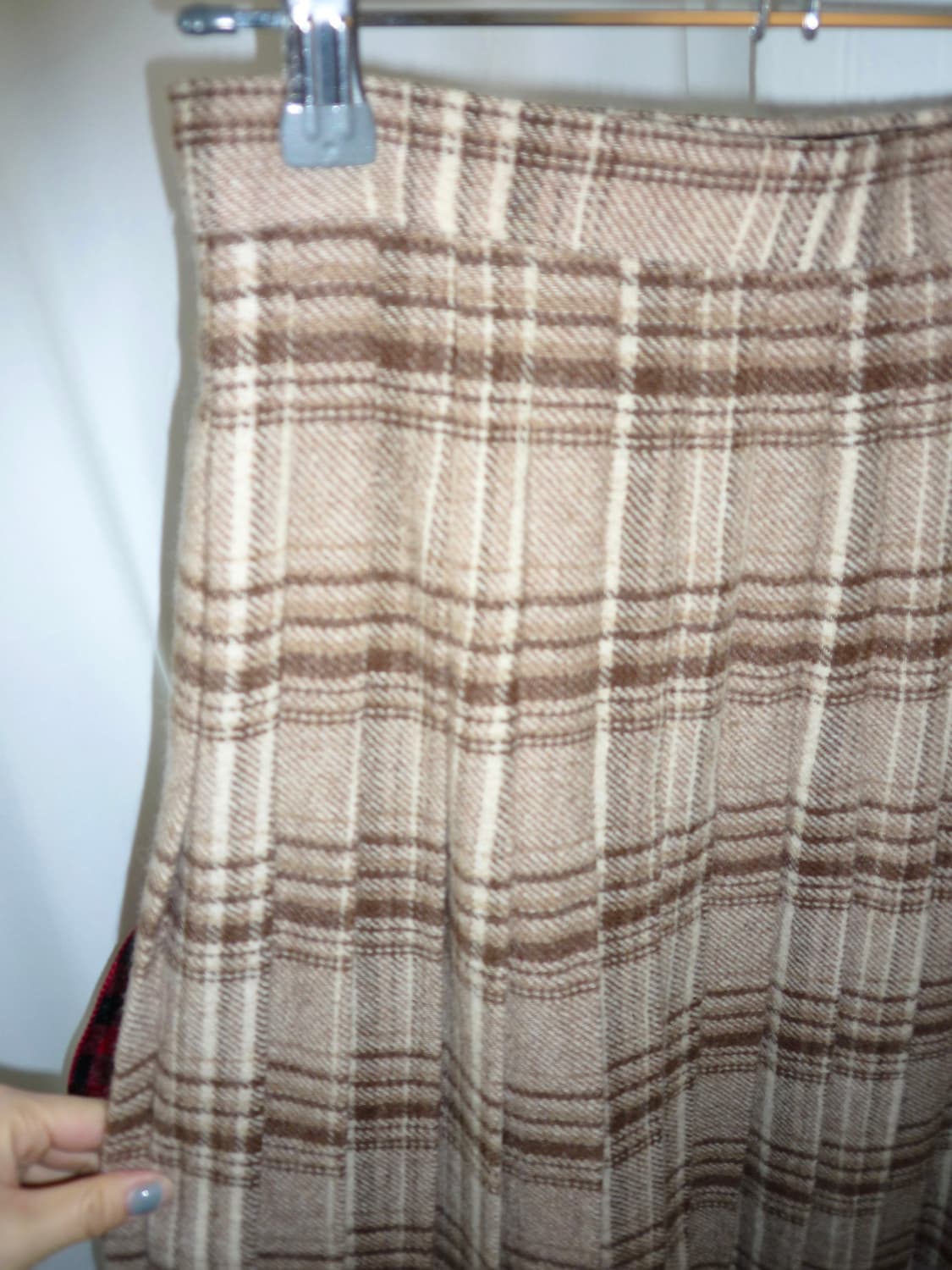 Yellow beige Scottish skirt 상품이미지5