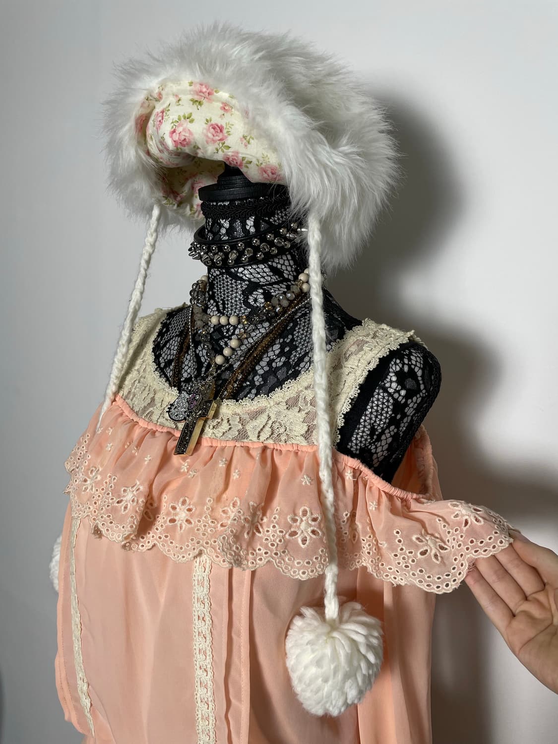 LIZ LISA 리즈리사 피치 레이스 원피스 상품이미지6