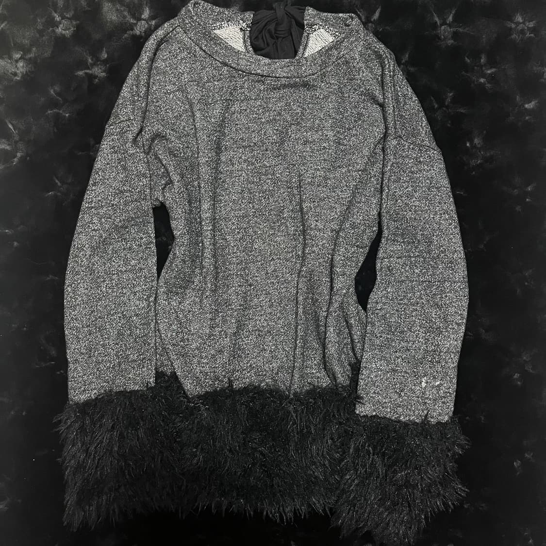 공겜여주 갸루 퍼 리본 니트 고스펑크 상품이미지3