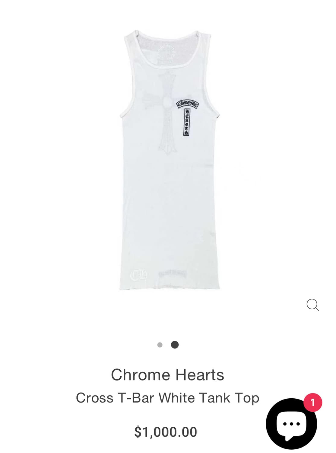 새상품 신상 FW 크롬하츠 나시 상품이미지2